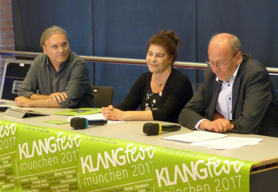 Stellten das Programm für das Klangfest vor (von links): Hans Köhl (VUT-Süd), Petra Deka (Projektleiterin Klangfest) und Hans-Georg Küppers (Kulturreferent München)