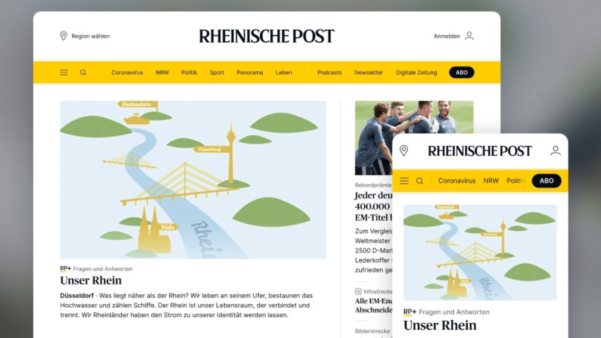 Der Online-Auftritt der "Rheinischen Post" -