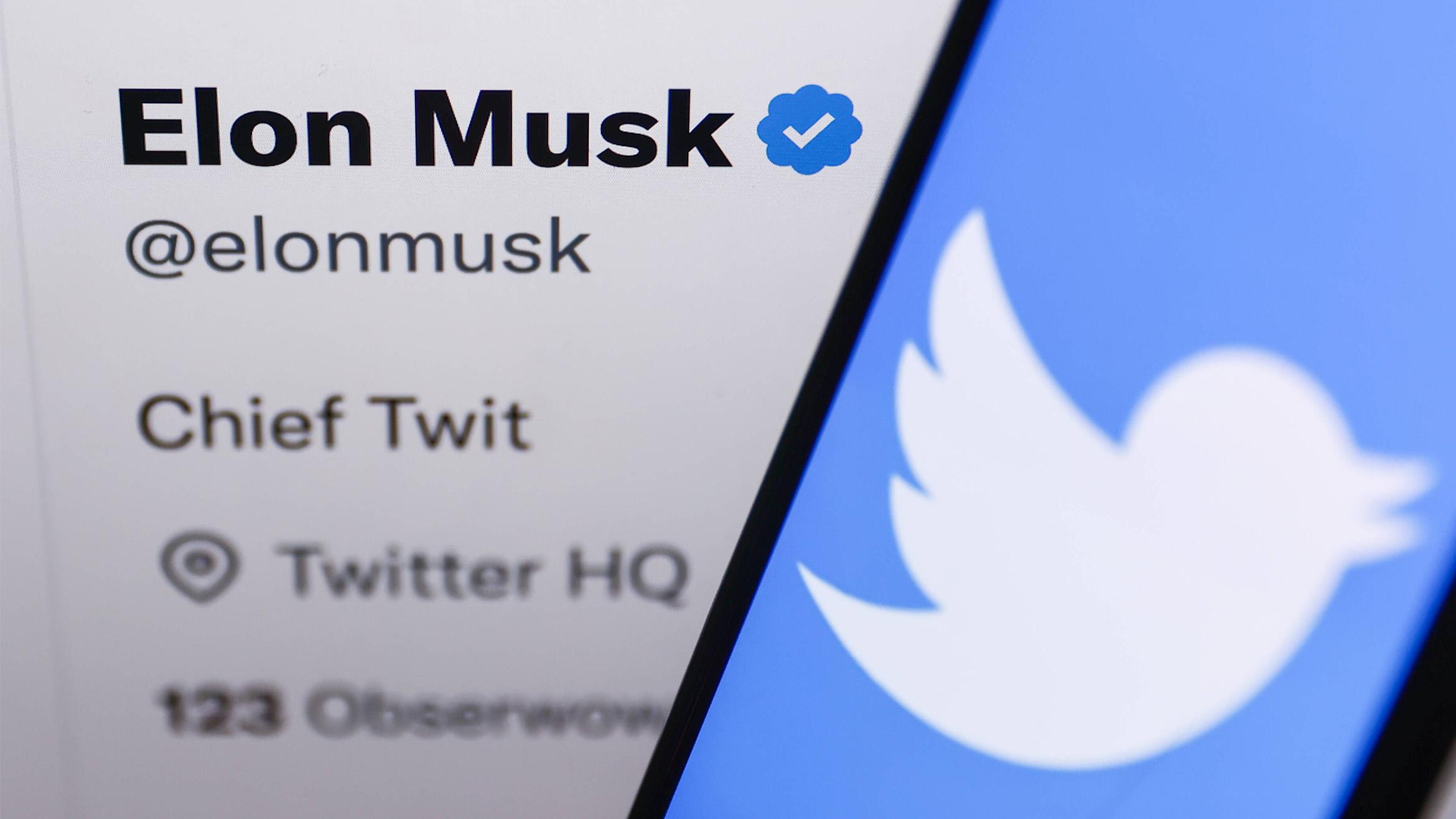 Elon Musk bezeichnet sich auf Twitter selbst als "Chief Twit" -