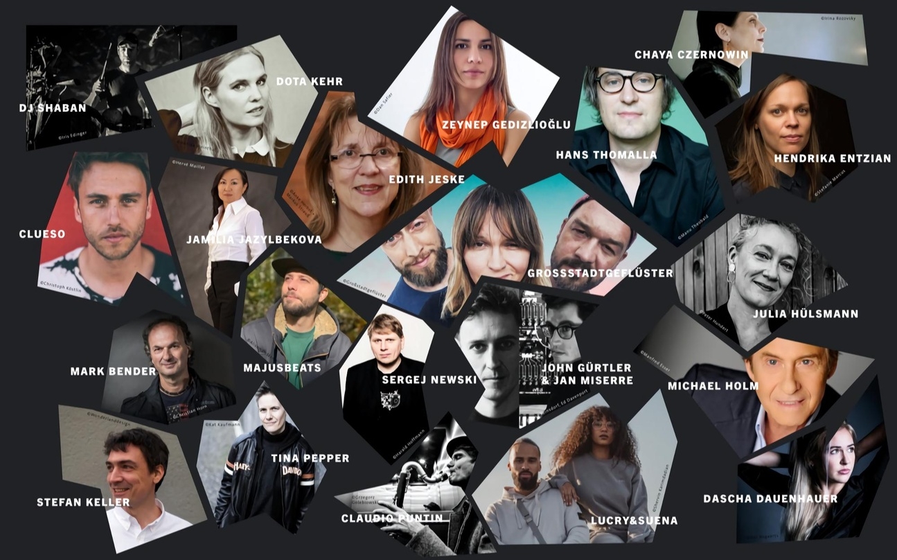 Breites Spektrum: die Reihe der Nominees für den Musikautor*innenpreis 2022 reicht von DJ Shaban, Dota Kehr und Clueso (oben, links) bis zu Michael Holm, Dascha Dauenhauer oder Lucry & Suena (unten, rechts)