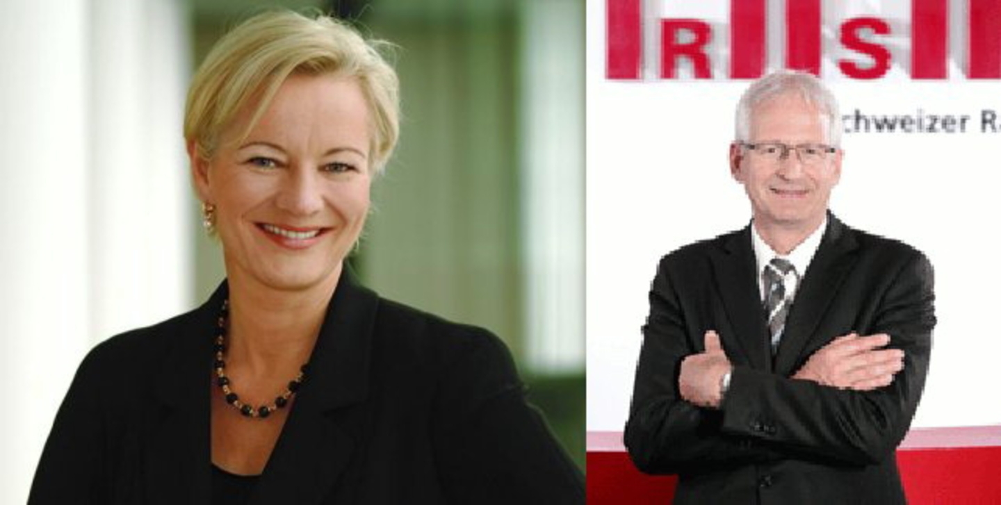 Haben für 2010 ihren Rücktritt angekündigt: die Direktoren Ingrid Deltenre (SF) und Walter Rüegg (DRS)