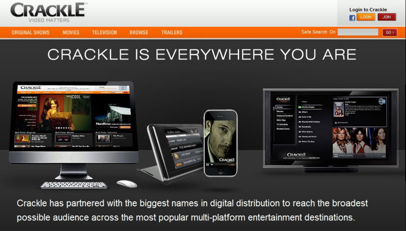 Jetzt auch für Android zu haben: Crackle.com