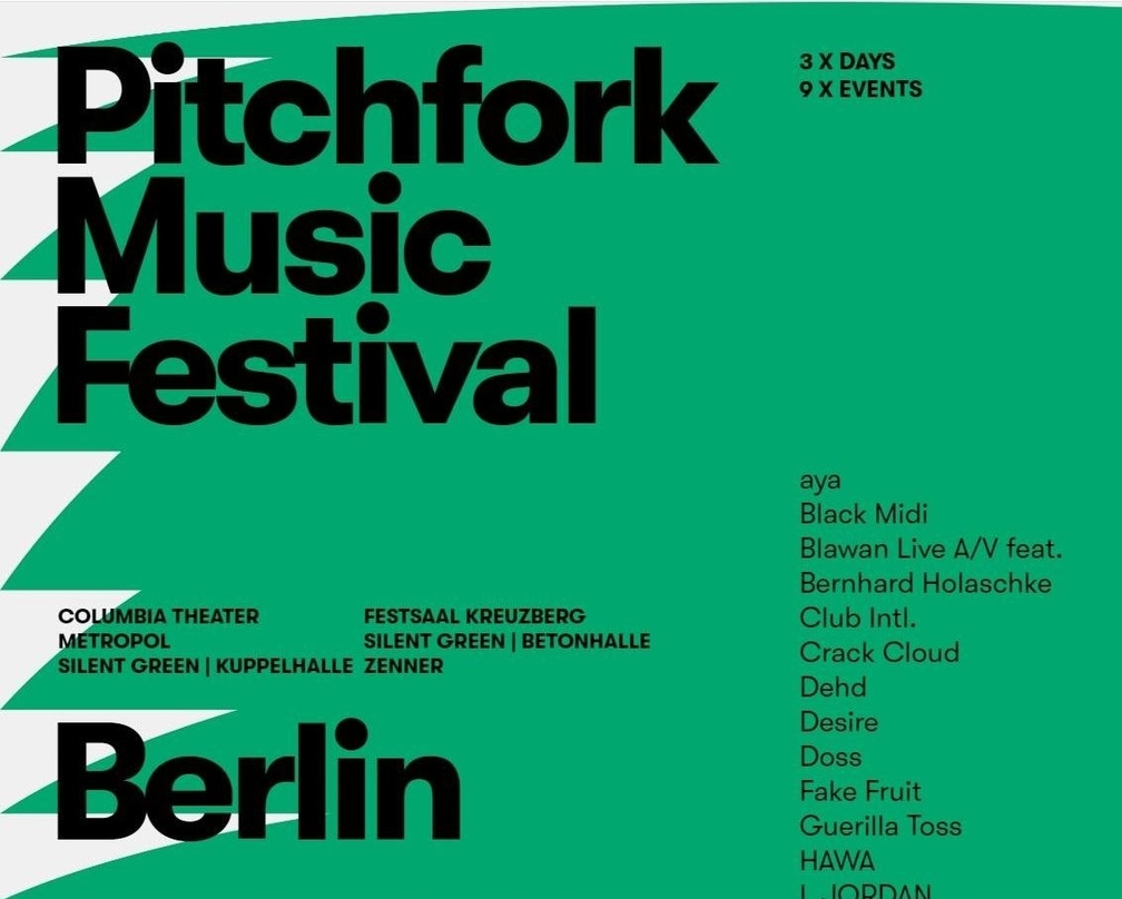 Findet erstmals in Berlin statt: das Pitchfork Music Festival