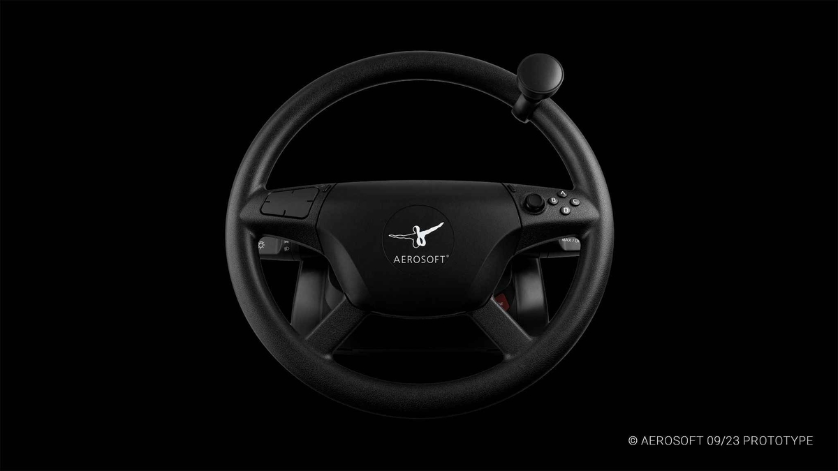 Aerosoft bringt "erstes echtes" Lenkrad für Truck- und Bus-Simulationen Aerosoft bringt "erstes echtes" Lenkrad für Truck- und Bus-Simulationen