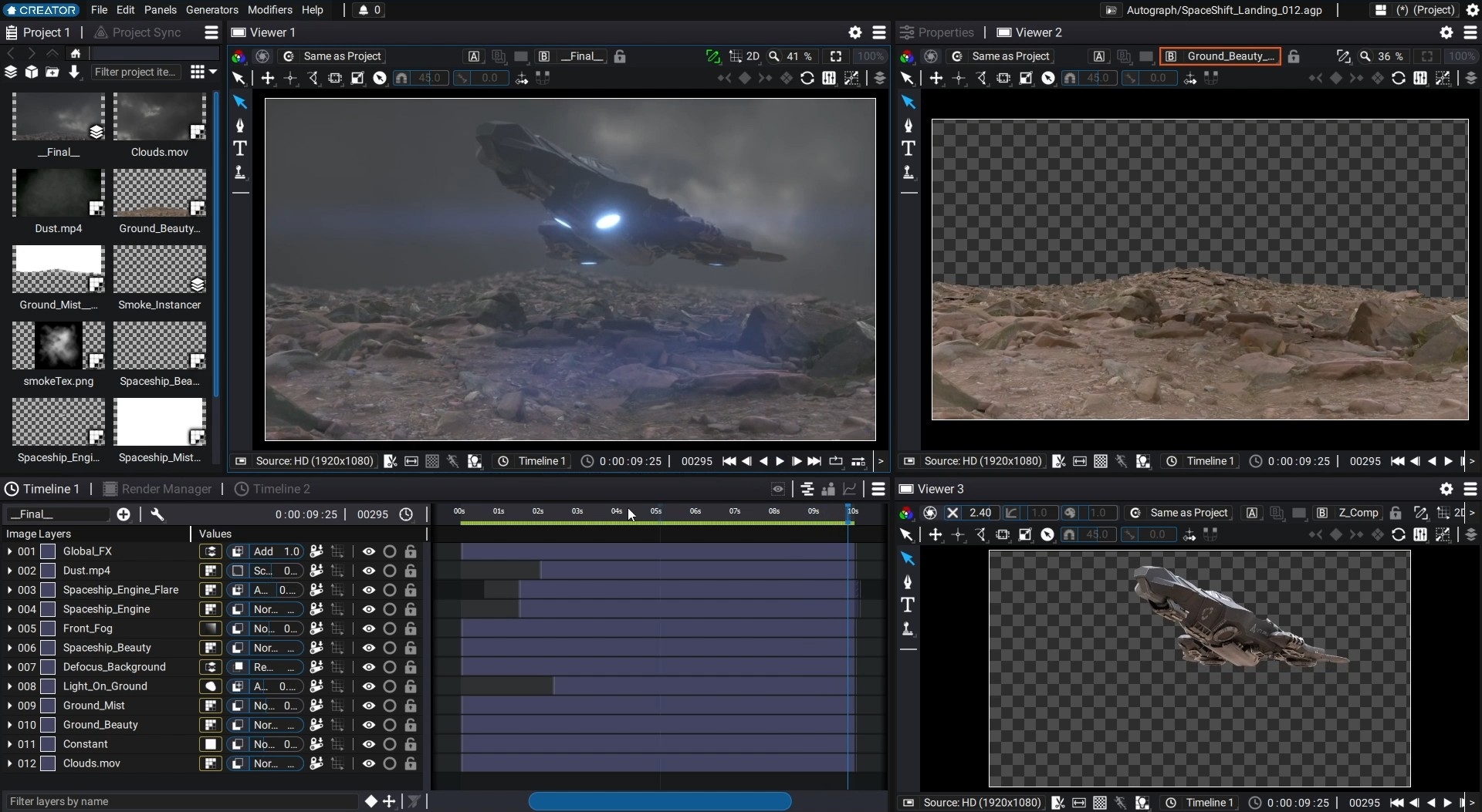 Der Node Graph fehlt leider, aber das Interface kann man schon ganz nach seinem Gusto einrichten.
