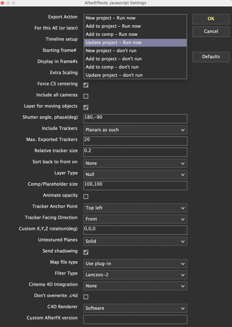 Bei der Übergabe an externe Software entscheidet ihr selber,
ob die Entzerrung erhalten bleiben soll.
