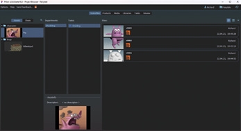 Scenefiles werden unter einem Task des Assets gespeichert.
Verschiedene Versionen lassen sich dadurch leicht finden und
öffnen.