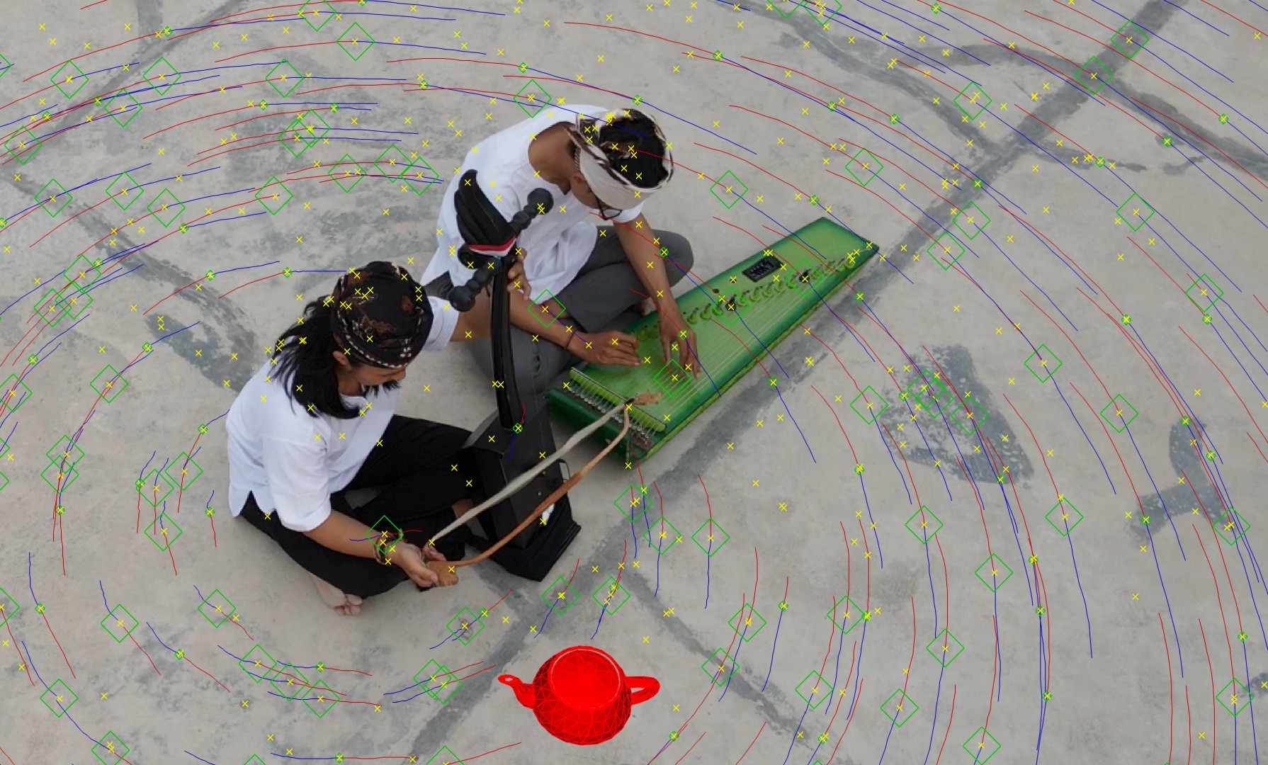 Die klassische 3D-Teekanne wird als einer der Testkörper geboten.