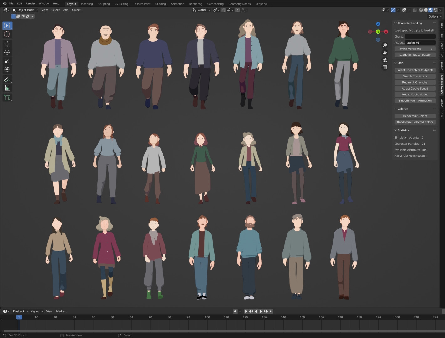 Die Characters, die in der Demo dabei sind.