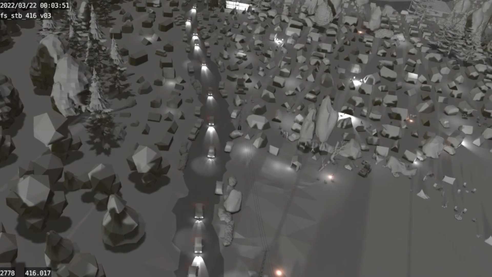 Lichter und ein dunkles HDRI machen das Animatic deutlich stimmungsvoller.