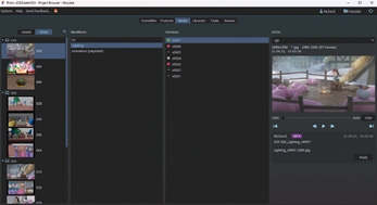 Gerenderte Bilder und Playblasts lassen sich direkt in Prism anschauen. Hier können Notizen erstellt und ein Status für jede Version gesetzt werden. Die Bildsequenzen und Videos lassen sich von hier aus auch in externen Media Playern öffnen.