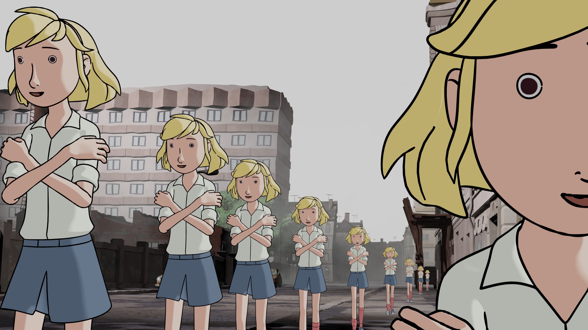 Die Stärke der Linien passt sich an die Distanz an.