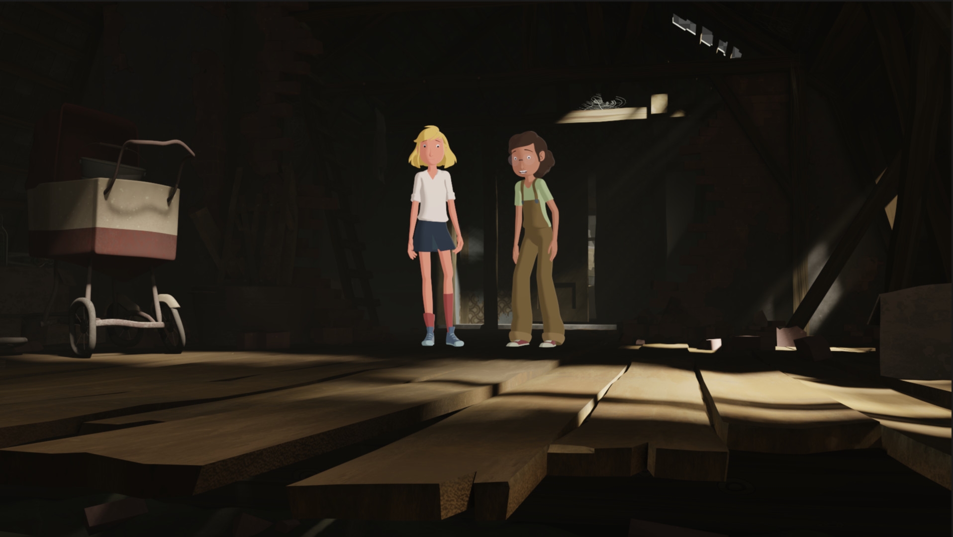 In der Comp kamen zusätzlich zum Grading auch Schatten, Staubpartikel und Glow hinzu.