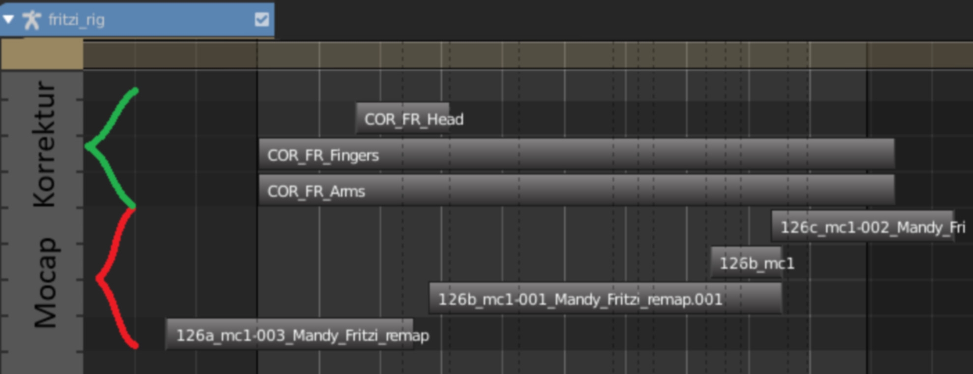 Body Cleanup in Blender mit Hilfe das NLA