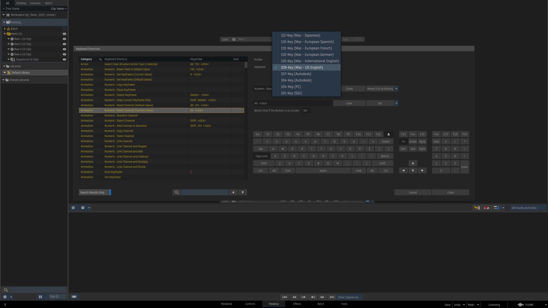 PC-Tastatur am Mac? Auch diese Kombination unterstützt der Keyboard Shortcut Editor.